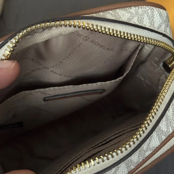 Michael Kors Beige and Brown Crossbody Bag - Picture 4 of 4